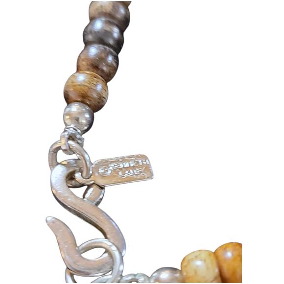 Vintage Kenneth Lane Wood Handmade Statement Necklace - Picture 2 of 4